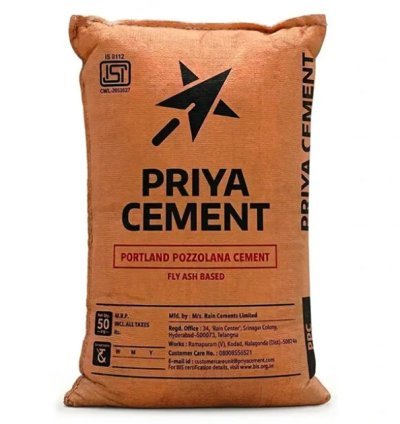 Priya PPC Cement, 50 Kg Bag